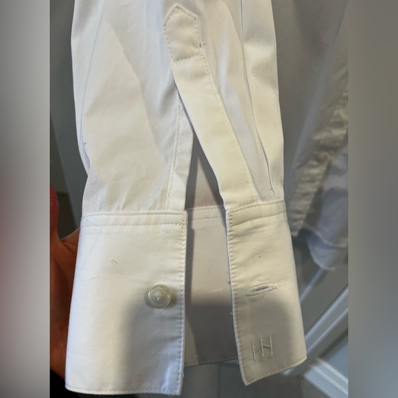 Mens Hudson North Shirt 2X White Classic‎ Button Front Cotton Long Sleeve - Picture 3 of 10